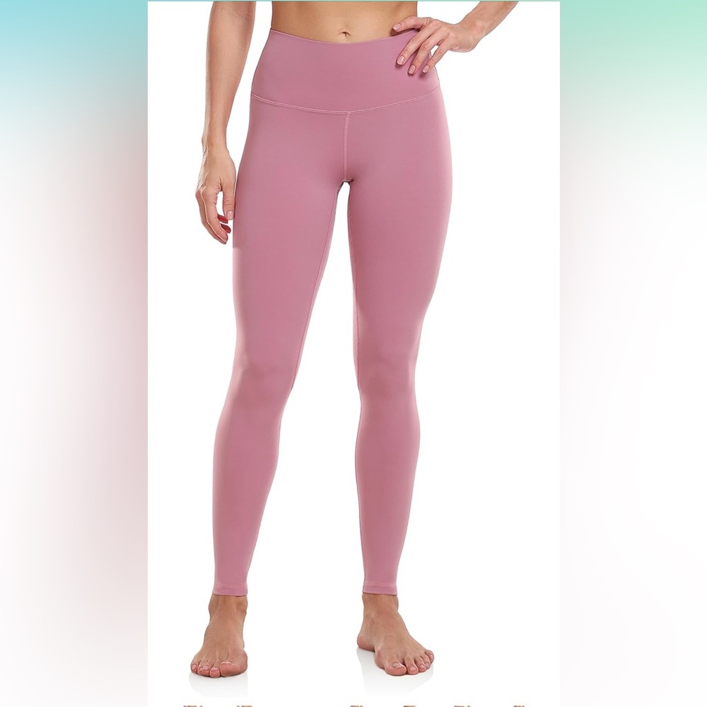 Colorfulkoala NWT Mauve Pink High-Waisted Tummy Control Soft Yoga Leggings